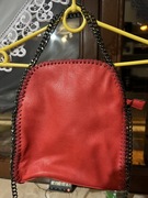 Torebka damska czerwona z łańcuszkiem 