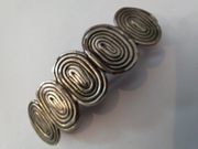 Artystyczna klamra do włosów metaloplastyka miedź plater vintage!