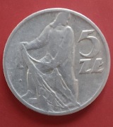 Moneta 5 złotych 1958 r. rybak