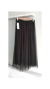 Włoska czekoladowa spódnica tiulowa midi r U