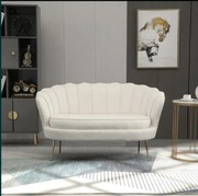 Biała 2 osobowa sofa