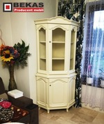 Stylowa Witrynka Narożna Narożnik Dąb Wanilia ecru Producent BEKAS StyL 