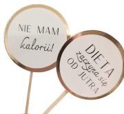 Pikery z napisami personalizacja logo 20 sztuk