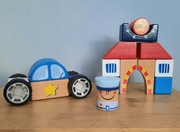 Drewniane klocki Policja 18m+ 