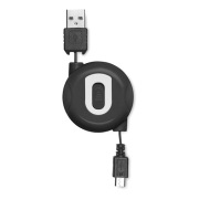 Kabel USB A - Micro USB 0,8m rozciągany zwijany na rolce