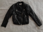 Czarna skórzana kurtka ramoneska H&M 140 skóra eko jak nowa