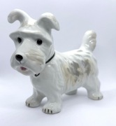 Figurka pies Terier Szkocki porcelana Alba IULIA Rumunia Vintage PRL Westie