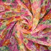 Organza kwiatowy wzór tkanina lekka na bluzkę sukienkę 0,5mb