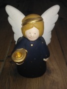 Ceramiczny anioł z miejscem na świeczkę 