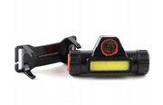 Latarka czołowa 180 lm USB COB MAGNES Wodoszczelna czołówka ładowana