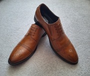 Półbuty męskie Vintage Foundry Co. skórzane brązowe rozmiar 42,5 No lace