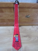 Krawat Super Chłopaka ręcznie malowany firmy Attika czerwony