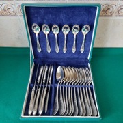 Sztućce Srebrzone. Rosyjskie, w Kasecie 