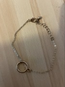 BRANSOLETKA SHEIN z kółkiem kolor złota 24 cm