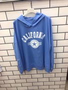 Bluza niebieska z kapturem biust 120/130