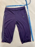 Adidas dresy rybaczki trening joga Śliwka M 40/42