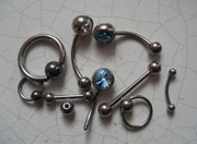 Kolczyki Piercing Stal Chirurgiczna 8 szt .