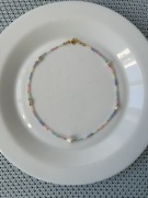 Naszyjnik,Choker z perłami hodowlanymi i koralikami 