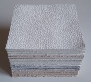 Skóra Kwadrat 8 x 8 cm (30 sztuk) Licowa Włoska Biały i inne (40)