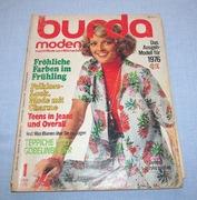 Burda Moden 1/1976 + wykroje Vintage Moda szycie krawiectwo
