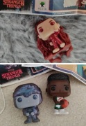 Trzy/Figurki/Stranger Things/Eleven/Nastka/Upside/Dustin/Lucas/Kinder Joy 