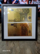 Banknot banknoty kolekcjonerskie 100 200 EURO złoto srebro