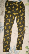 Sinsay legginsy szare w lamparty r.122 jak nowe