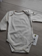 Body niemowlęce motylkowe, kremowe, długi rękaw 68