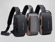 Męska torba crossbody USB z zabezpieczeniem przed kradzieżą podróżna Pro X