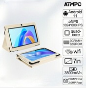 Tablet 7 cali pamięć 32 GB ram 3 GB Android 11 ATMPC etui białe