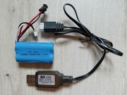 Ładowarka CTE ZT-060800 7.4V 800mA + akumulator 7.4V do zabawek RC