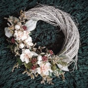 Świąteczny Bożonarodzeniowy Stroik Wianek Drzwi 