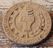 Medal ceramiczny Słupsk olimpiada ZMW PRL