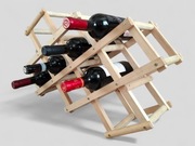 Stojak na wino 10 butelek drewniany nowy 