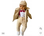 Komplet na chrzest chłopiec 68