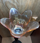 kwiat metal szklo metaloplastyka rzezba vintage