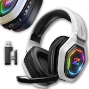 Słuchawki Gamingowe Bezprzewodowe Nauszne PC PS4 PS5 Mikrofon Bluetooth USB