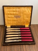 Stare posrebrzane noże do masła 