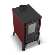 Piec kominek koza nowoczesny IGLO bordo fajerka + płyta grzewcza