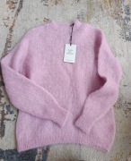 Sweterek wrzosowy 80% super kid moher italy 