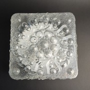Plafon-kinkiet szklany kwadratowy , szkło "bubble glass" , stan bdb