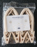 Wieszaki podróżne wieszak 4 sztuki 8 klamerek beżowe