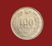 Moneta 100 lir 1987, Turcja