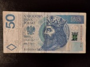 Banknot 50 złotych fajny numer z zerami BD0004176