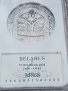 Białoruś, srebro, 20 Rubli-2006r.
