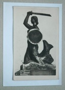 Warszawa. Pomnik " Syrena ". Herb Warszawy 1958r ( ? )