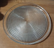 Stara taca szklana na karafkę i kieliszki 23 cm