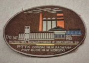 Naszywka krajoznawcza PTTK 170 Lat Hutnictwa w Ostrowcu Świętokrzyskim 1983