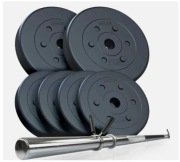 Zestaw sztang ScSPORTS 20 kg plastikowy 3-częściowy 