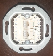 Gniazdo podtynkowe scienne 2 x rj45